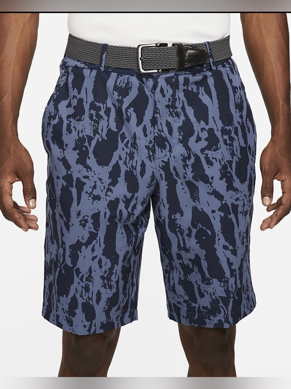 NWOT NIKE Golf Men’s Flex Navy Blue Camo Casual Dress Shorts - Size 36
